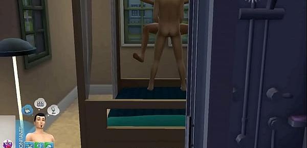  The Sims 4 adulto um Homem para uma mulher gostosa